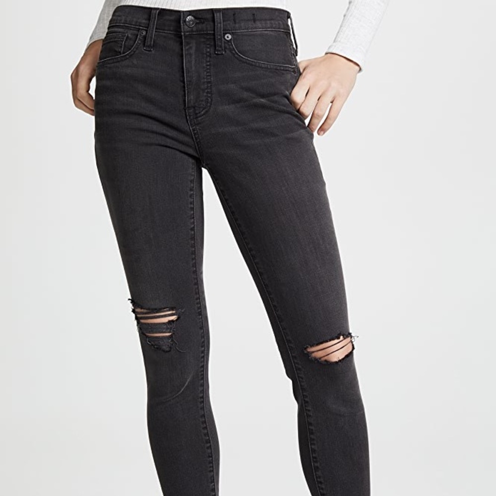 Madewell Black High-Riser Skinny Skinny Jeans